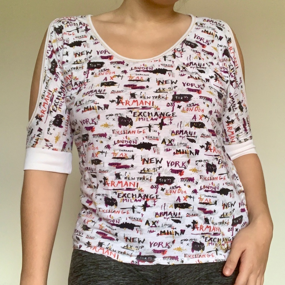 Armani Exchange Open Arms Long-Sleeve Top